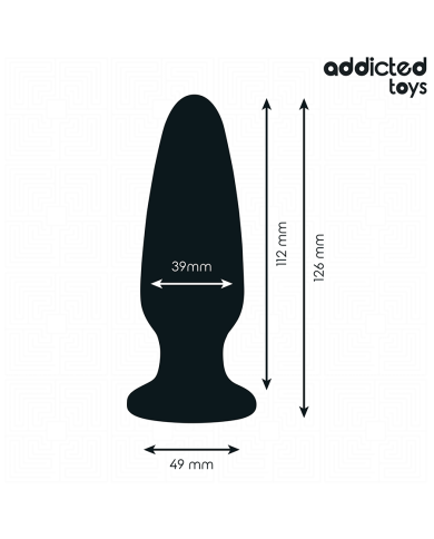 ADDICTED TOYS PLUG ANAL CON JOYA SILICONA TALLA L 126 CM