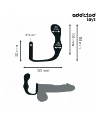 ADDICTED TOYS PLUG ANAL CON ANILLO SILICONA MODELO 3