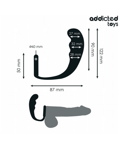 ADDICTED TOYS PLUG ANAL CON ANILLO SILICONA MODELO 4
