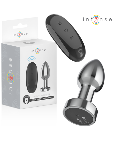 INTENSE PLUG ANAL 10 VIBRACIONES METAL CON CONTROL REMOTO S