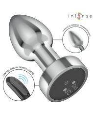 INTENSE PLUG ANAL 10 VIBRACIONES METAL CON CONTROL REMOTO S