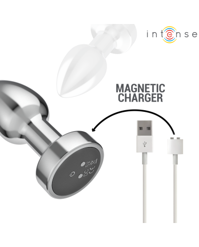INTENSE PLUG ANAL 10 VIBRACIONES METAL CON CONTROL REMOTO S