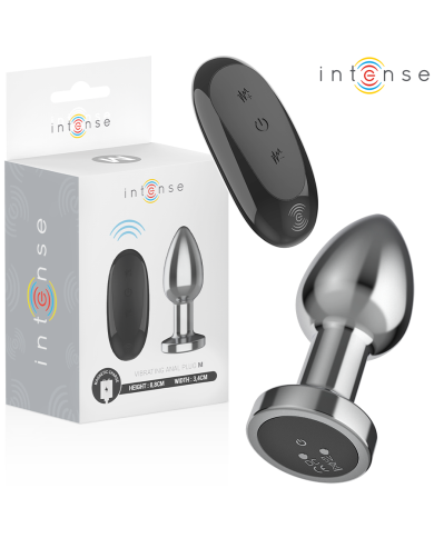 INTENSE PLUG ANAL 10 VIBRACIONES METAL CON CONTROL REMOTO M
