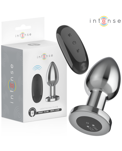 INTENSE PLUG ANAL 10 VIBRACIONES METAL CON CONTROL REMOTO L