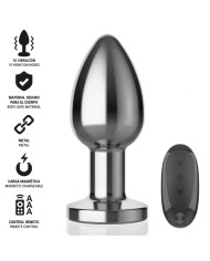 INTENSE PLUG ANAL 10 VIBRACIONES METAL CON CONTROL REMOTO L