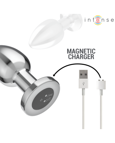 INTENSE PLUG ANAL 10 VIBRACIONES METAL CON CONTROL REMOTO L