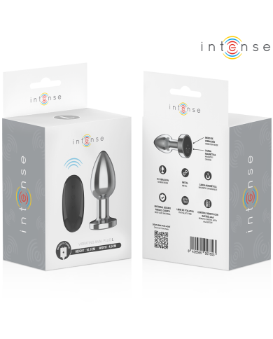 INTENSE PLUG ANAL 10 VIBRACIONES METAL CON CONTROL REMOTO L