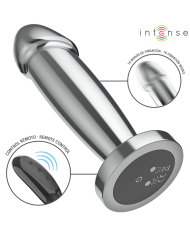 INTENSE PLUG ANAL 10 VIBRACIONES METAL EN FORMA DE DILDO CON CONTROL REMOTO S