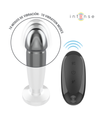 INTENSE PLUG ANAL 10 VIBRACIONES METAL EN FORMA DE DILDO CON CONTROL REMOTO S