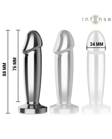INTENSE PLUG ANAL 10 VIBRACIONES METAL EN FORMA DE DILDO CON CONTROL REMOTO S