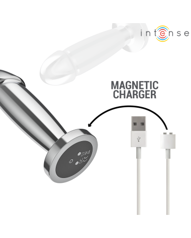 INTENSE PLUG ANAL 10 VIBRACIONES METAL EN FORMA DE DILDO CON CONTROL REMOTO S