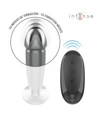 INTENSE PLUG ANAL 10 VIBRACIONES METAL EN FORMA DE DILDO CON CONTROL REMOTO M