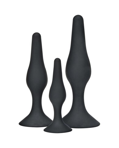 TOYJOY ANAL PLAY CURVY COMPANIONS PLUG ANAL 3 PIEZAS NEGRO