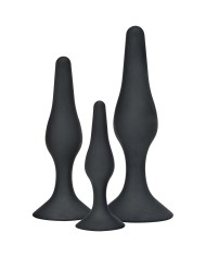 TOYJOY ANAL PLAY CURVY COMPANIONS PLUG ANAL 3 PIEZAS NEGRO