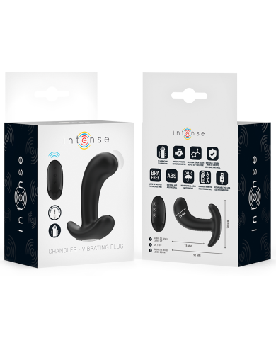 INTENSE CHANDLER PLUG ANAL 10 VIBRACIONES NEGRO CONTROL REMOTO