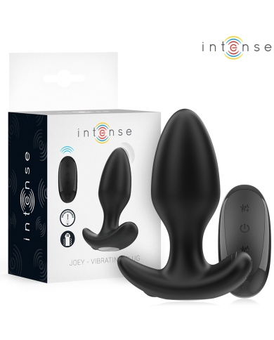 INTENSE JOEY PLUG ANAL 10 VIBRACIONES NEGRO CONTROL REMOTO