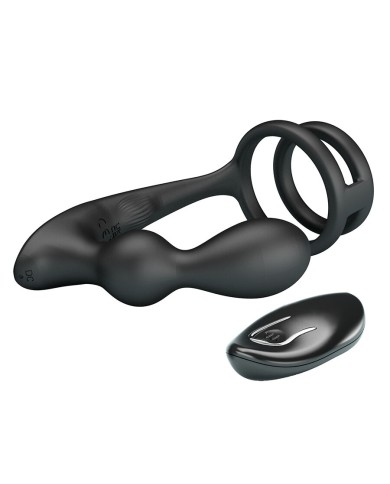 MR PLAY ANILLO PARA PENE CON PLUG ANAL CON VIBRACION CONTROL REMOTO