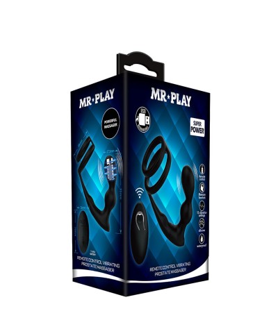 MR PLAY ANILLO PARA PENE CON PLUG ANAL CON VIBRACION CONTROL REMOTO