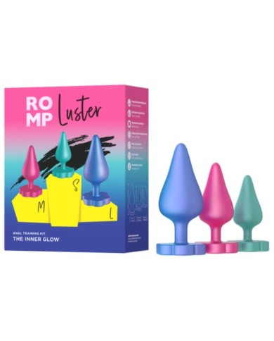 ROMP LUSTER KIT DE ENTRENAMIENTO ANAL S M L CON BASE EN FORMA DE FLOR