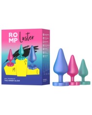 ROMP LUSTER KIT DE ENTRENAMIENTO ANAL S M L CON BASE EN FORMA DE FLOR