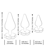 ROMP LUSTER KIT DE ENTRENAMIENTO ANAL S M L CON BASE EN FORMA DE FLOR