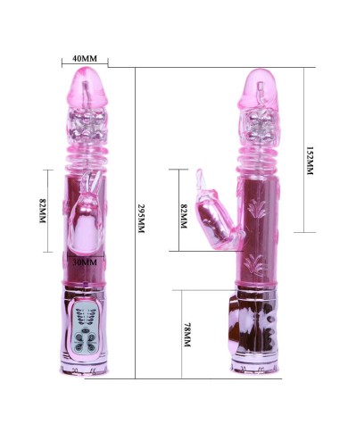 BAILE THROBBING BUNNY ROTADOR RAMPANTE ROSA