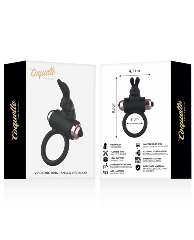COQUETTE CHIC DESIRE COCK RING ANILLO VIBRADOR NEGRO GOLD COQUETTE CHIC DESIRE COCK RING ANILLO VIBRADOR NEGRO GOLD