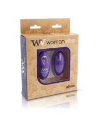 WOMANVIBE ALSAN HUEVO CONTROL REMOTO SILICONA MORADO