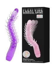 BAILE FLEXI VIBE SENSUAL SPINE BENDABLE VIBRATING DILDO LILA 235 CM