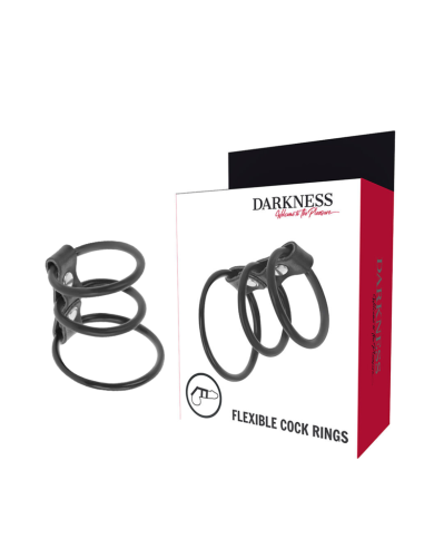 DARKNESS SET DE 3 ANILLAS PENE FLEXIBLE DARKNESS SET DE 3 ANILLAS PENE FLEXIBLE