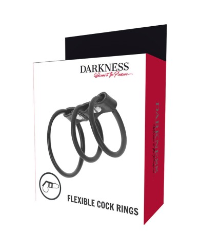 DARKNESS SET DE 3 ANILLAS PENE FLEXIBLE DARKNESS SET DE 3 ANILLAS PENE FLEXIBLE