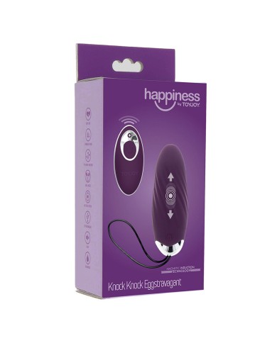 TOYJOY HAPPINESS KNOCK KNOCK EGGSTAVAGANT VIBRADOR CON CONTROL REMOTO MORADO