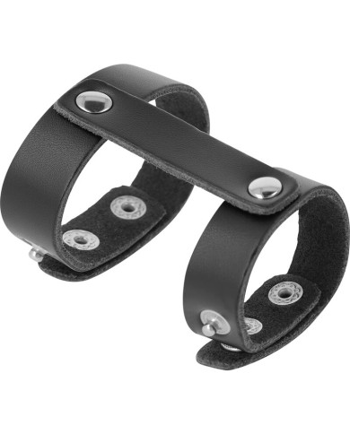 DARKNESS ANILLO PENE Y TESTICULOS AJUSTABLE LEATHER