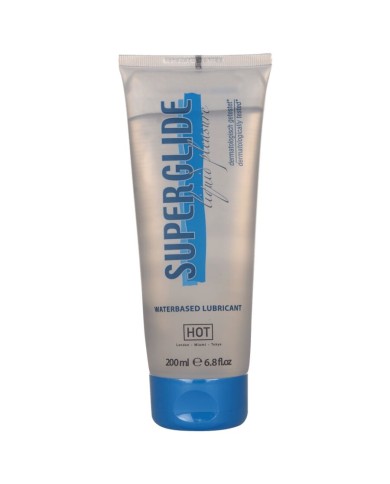 HOT SUPERGLIDE LIQUID PLEASURE LUBRICANTE BASE AGUA 200 ML