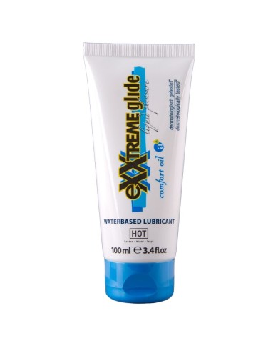 HOT EXXTREME GLIDE LUBRICANTE BASE AGUA ACEITE CONFORT A 100 ML