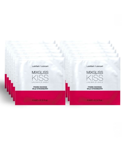 MIXGLISS LUBRICANTE BASE AGUA SABOR A FRESA 12 MONODOSIS 4 ML