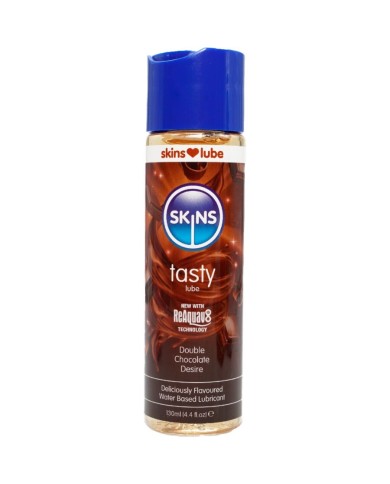 SKINS TASTY LUBRICANTE BASE DE AGUA DOBLE CHOCOLATE 130 ML