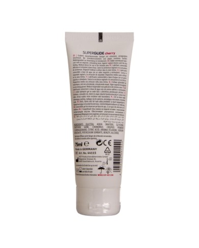 HOT SUPERGLIDE LUBRICANTE COMESTIBLE BASE AGUA CEREZA 75 ML