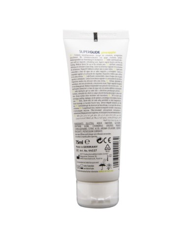 HOT SUPERGLIDE LUBRICANTE COMESTIBLE BASE AGUA PINA 75 ML