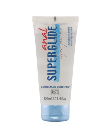 HOT ANAL SUPERGLIDE LIQUID PLEASURE LUBRICANTE ANAL BASE AGUA 100 ML