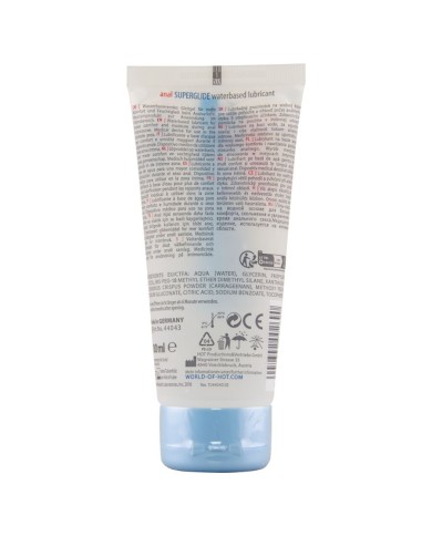 HOT ANAL SUPERGLIDE LIQUID PLEASURE LUBRICANTE ANAL BASE AGUA 100 ML