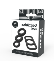 ADDICTED TOYS SET 4 ANILLOS SILICONA PARA EL PENE