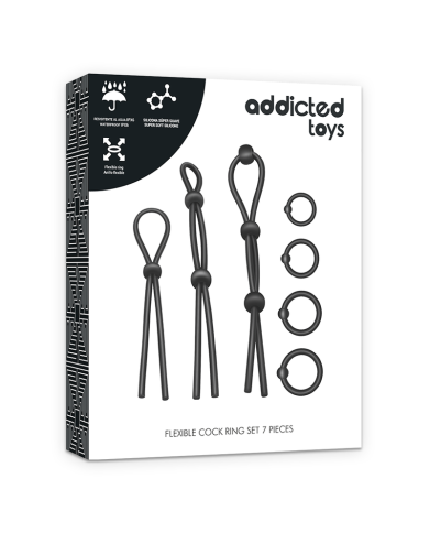 ADDICTED TOYS KIT DE 7 ANILLAS SILICONA FLEXIBLE ADDICTED TOYS KIT DE 7 ANILLAS SILICONA FLEXIBLE