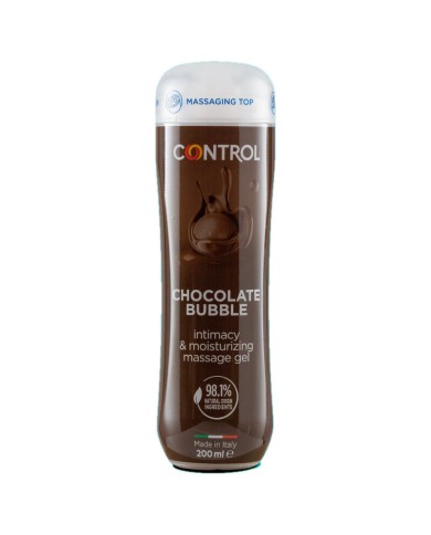 CONTROL GEL DE MASAJE 3 EN 1 CHOCOLATE BUBBLE 200 ML