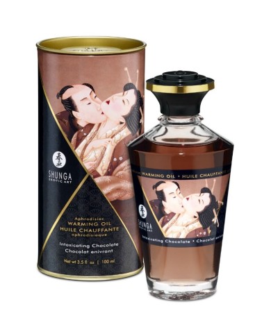SHUNGA ACEITE MASAJE EFECTO CALOR SABOR INTENSO CHOCOLATE 100 ML