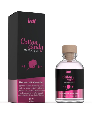 INTT MASSAGE ORAL SEX GEL DE MASAJE CON SABOR A ALGODON DE AZUCAR Y EFECTO CALOR