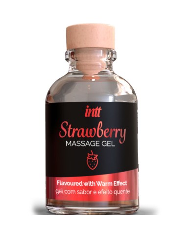 INTT MASSAGE ORAL SEX GEL DE MASAJE SABOR A FRESA EFECTO CALOR