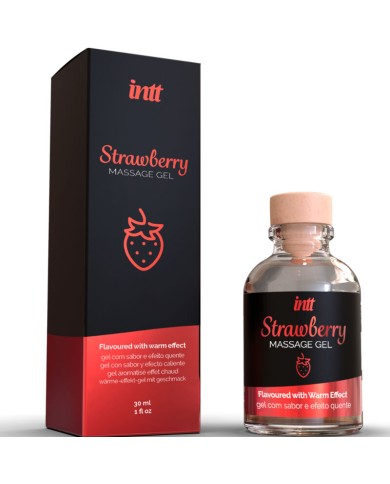 INTT MASSAGE ORAL SEX GEL DE MASAJE SABOR A FRESA EFECTO CALOR