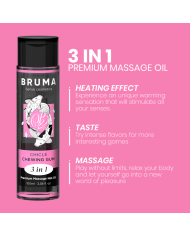 BRUMA ACEITE DE MASAJE PREMIUM EFECTO CALOR SABOR CHICLE 3 EN 1 100 ML
