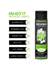 BRUMA ACEITE DE MASAJE PREMIUM EFECTO CALOR SABOR SANDIA 3 EN 1 100 ML